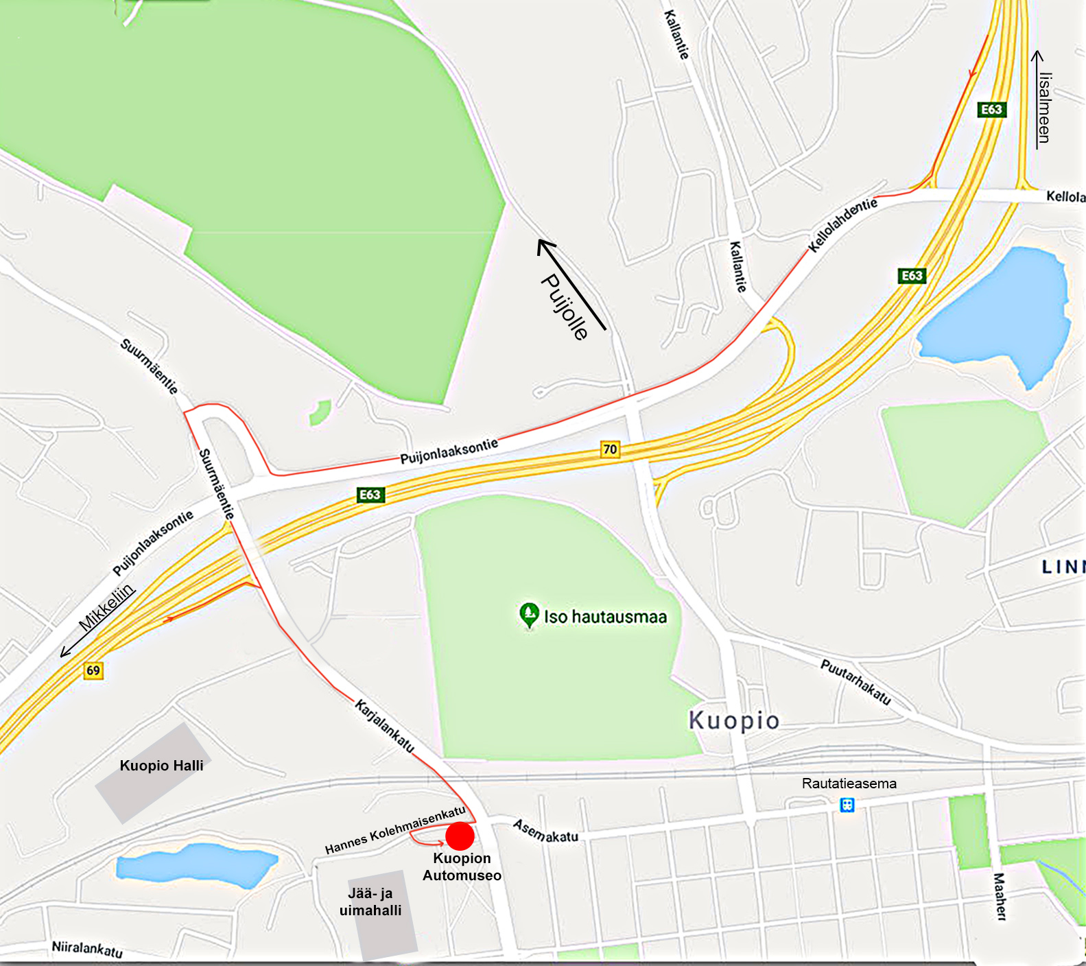 Google Kartta Kuopio Guide Map XVYP